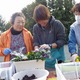 百歳体操×お花の寄せ植え講座を大戸浜地区で実施しました！